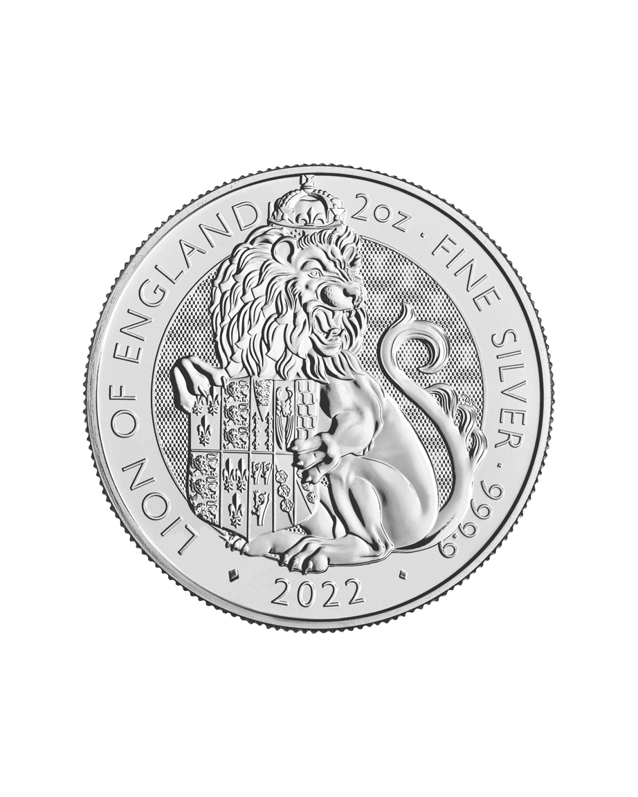 The Royal Tudor Beasts 2022 Lion of England 2oz Silver Bullion Coin